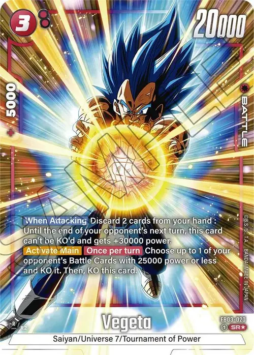Vegeta (Alternate Art) card art