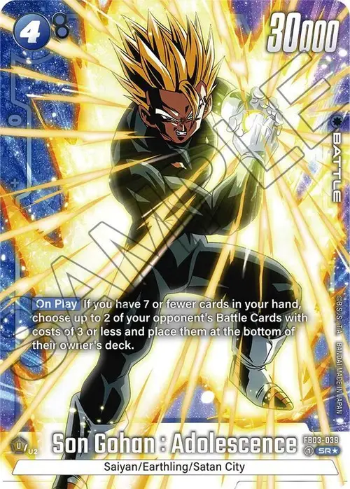 Son Gohan : Adolescence (Alternate Art) card art