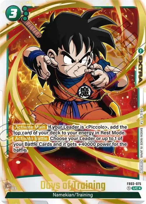 Days of Training (Championship Pack 02) (Gold) card art