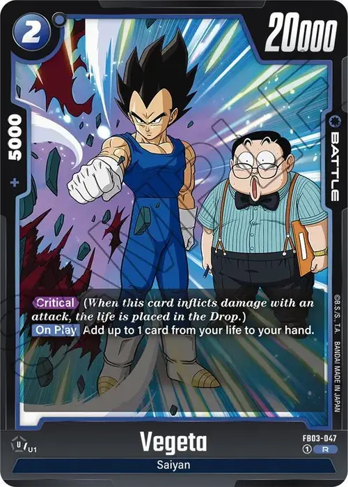 Vegeta card art