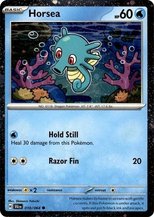 Horsea - 010/064 (Cosmos Holo) card art