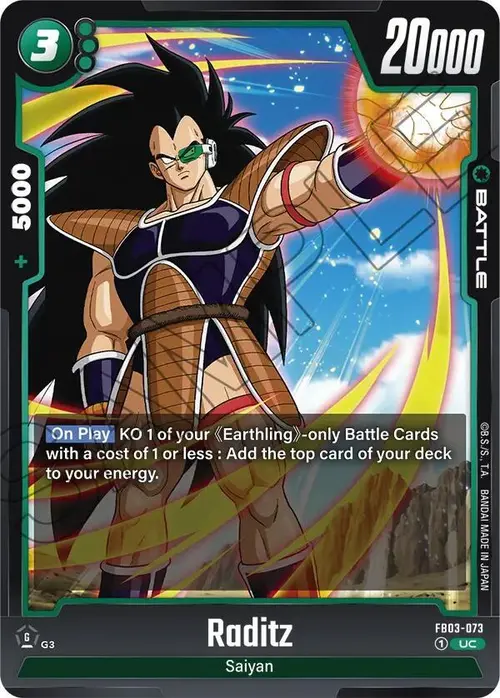 Raditz card art