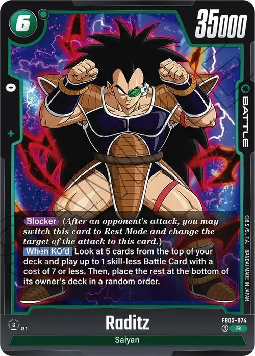 Raditz card art
