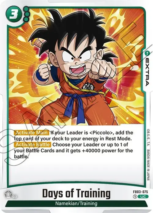 Days of Training card art