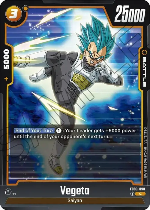Vegeta card art