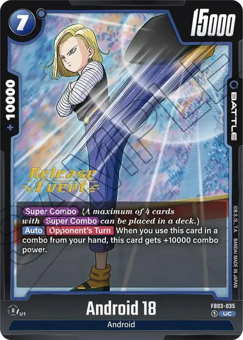 Android 18 card art