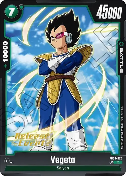 Vegeta card art