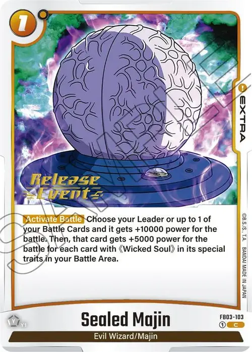 Sealed Majin card art