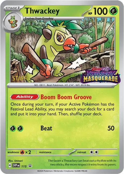 Thwackey - 115 (Prerelease) [Staff] card art
