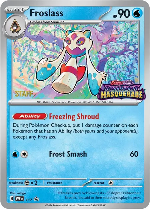 Froslass - 117 (Prerelease) [Staff] card art