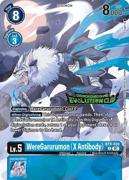 WereGarurumon (X Antibody) (August 2024 Evolution Cup Participant) card art