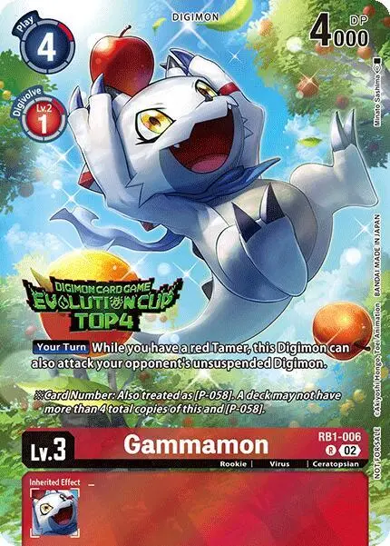 Gammamon - RB1-006 (August 2024 Evolution Cup Top 4) card art