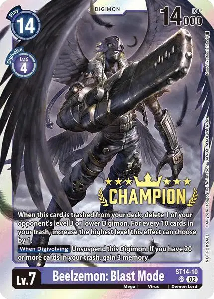 Beelzemon: Blast Mode (Digimon 3-On-3 Champion) card art