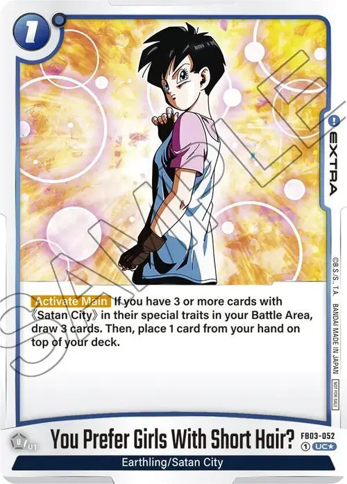 You Prefer Girls With Short Hair? (Tournament Pack 03) card art