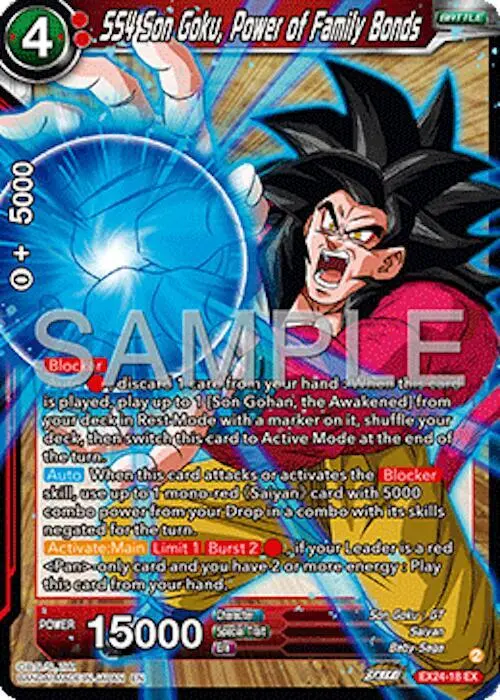 SS4 Son Goku, Power of Family Bonds card art