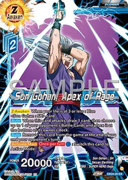 Son Gohan, Apex of Rage card art