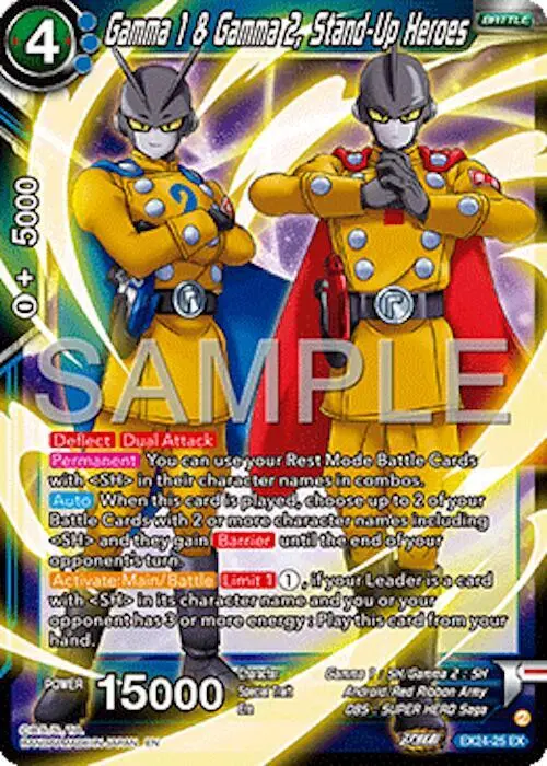 Gamma 1 & Gamma 2, Stand-Up Heroes card art