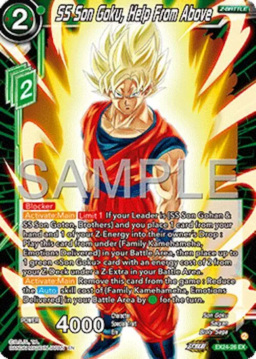 SS Son Goku, Help From Above card art