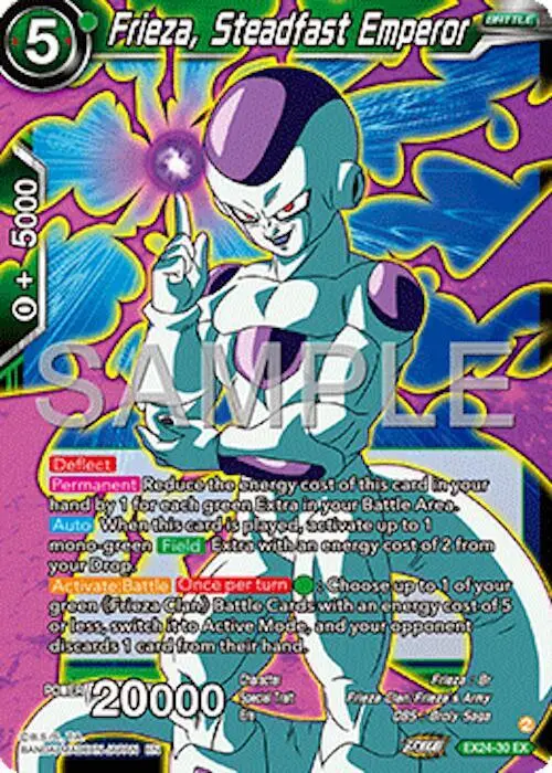Frieza, Steadfast Emperor card art