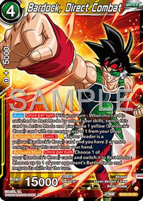 Bardock, Direct Combat card art