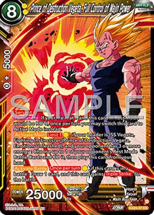 Prince of Destruction Vegeta, Full Control of Majin Power card art