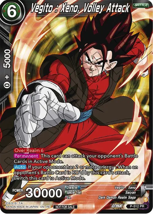 Vegito : Xeno, Volley Attack (Deluxe Pack 2024 Vol.1) card art