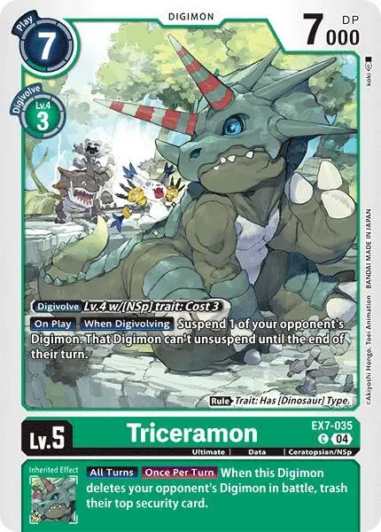 Triceramon card art