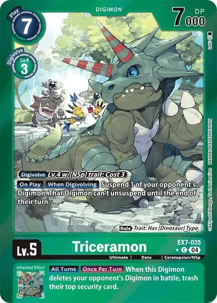 Triceramon (Foil) card art