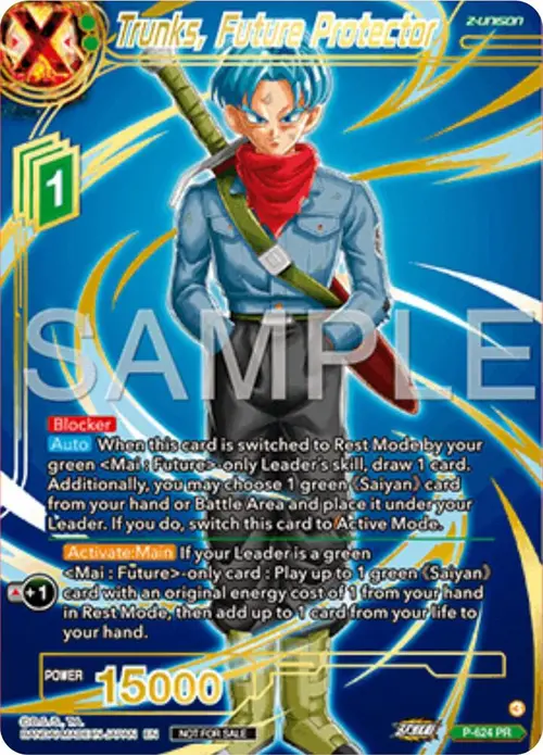 Trunks, Future Protector (Gold Stamped) card art