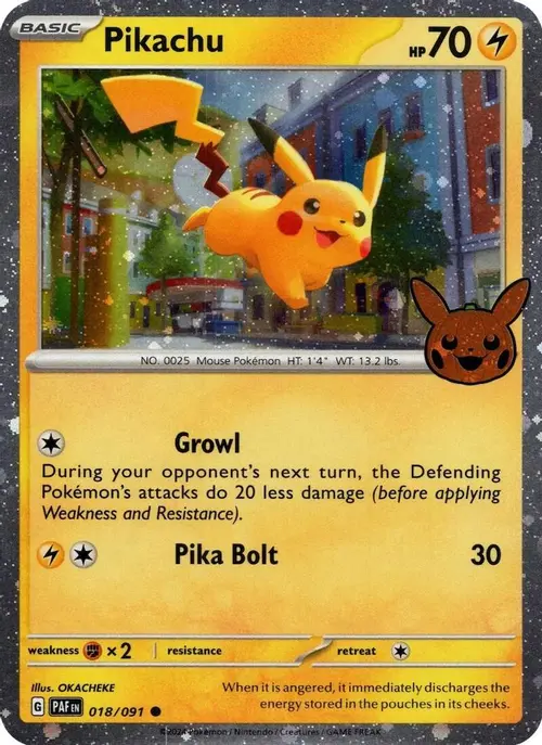 Pikachu - 018/091 (Cosmos Holo) card art