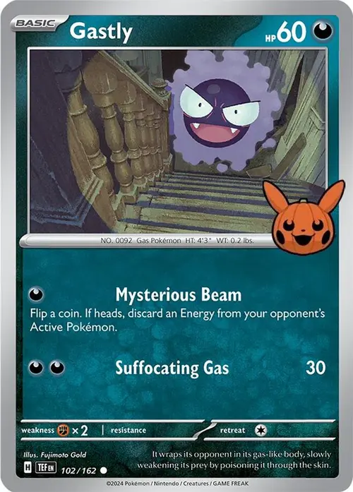 Gastly - 102/162 card art
