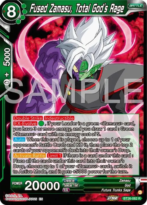 Fused Zamasu, Total God's Rage card art