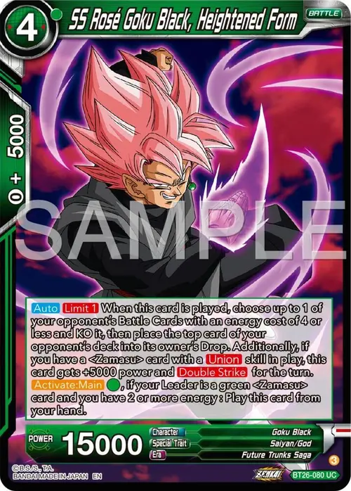 SS Rosé Goku Black, Heightened Form card art