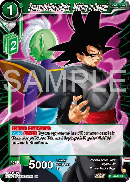 Zamasu & Goku Black, Meeting in Despair card art