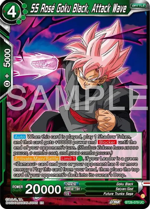 SS Rose Goku Black, Attack Wave card art
