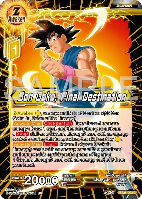 Son Goku, Final Destination card art