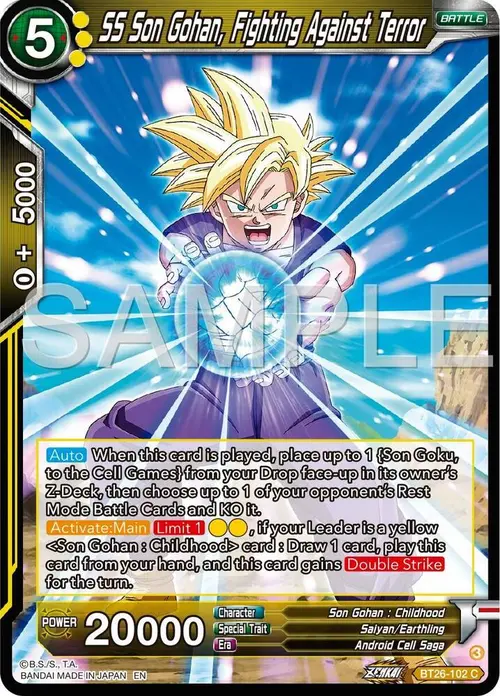 SS Son Gohan, Fighting Against Terror card art