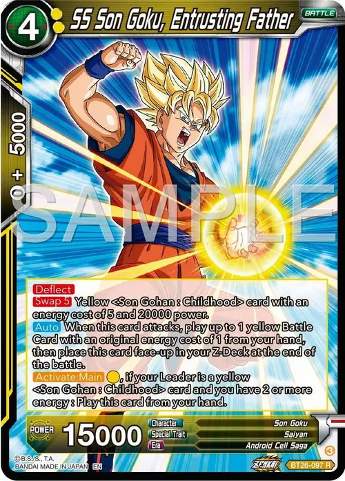SS Son Goku, Entrusting Father card art