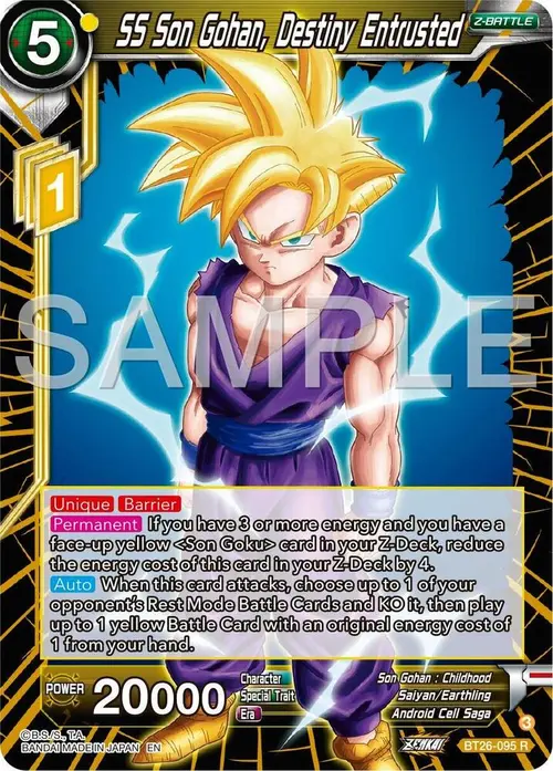 SS Son Gohan, Destiny Entrusted card art