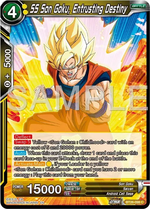 SS Son Goku, Entrusting Destiny card art