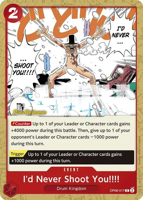 I'd Never Shoot You!!!! card art