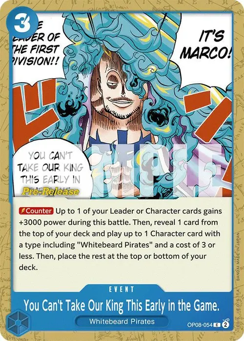 You Can't Take Our King This Early in the Game. card art