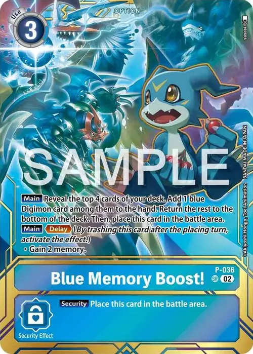 Blue Memory Boost! - P-036 (Premium Card Collection - Memory Boost! Set) card art