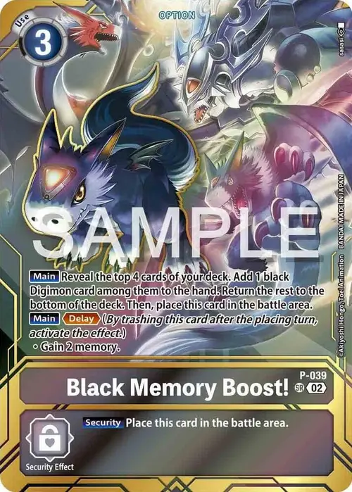 Black Memory Boost! - P-039 (Premium Card Collection - Memory Boost! Set) card art