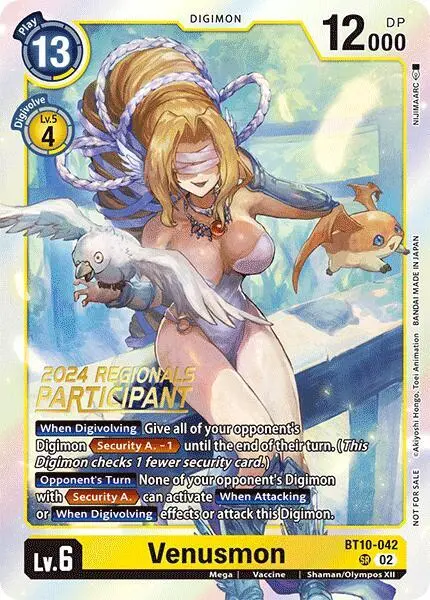 Venusmon (2024 Regionals Participant) card art