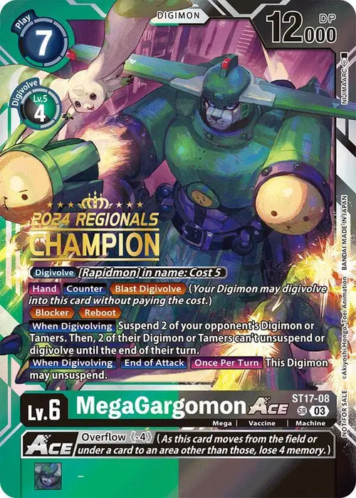 MegaGargomon ACE (2024 Regionals Champion) card art