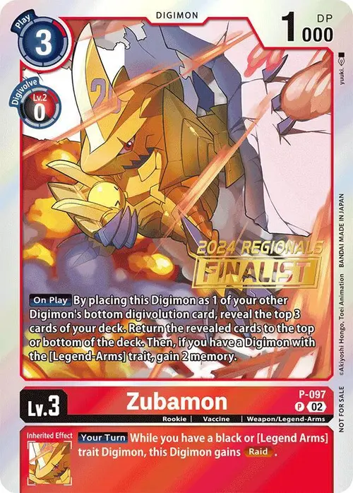 Zubamon - P-097 (2024 Regionals Finalist) card art