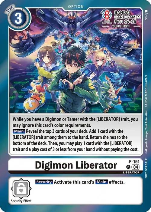 Digimon Liberator - P-151 (BANDAI Card Games Fest 24-25 World Tour) card art