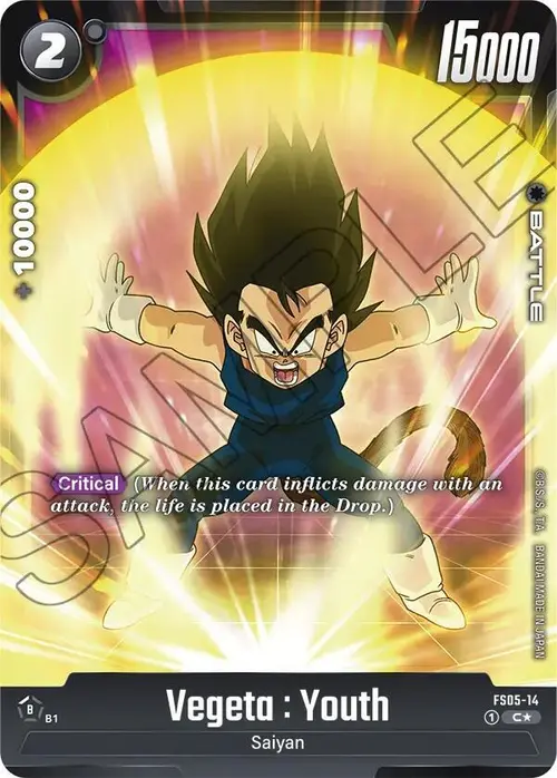 Vegeta : Youth (Bonus Pack Alternate Art) card art