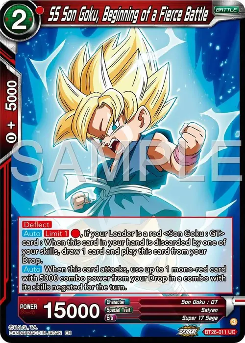 SS Son Goku, Beginning of a Fierce Battle card art